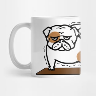 Funny bulldog in yoga pose Mug